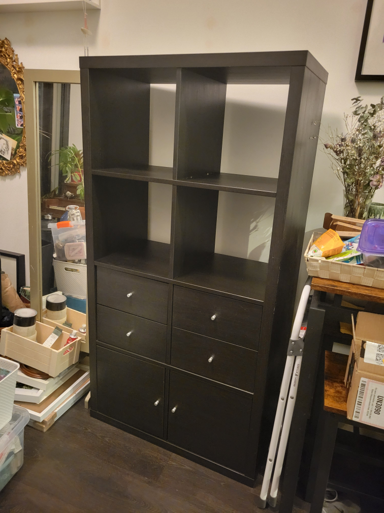 Ikea Kallax 8 unit shelf with drawers