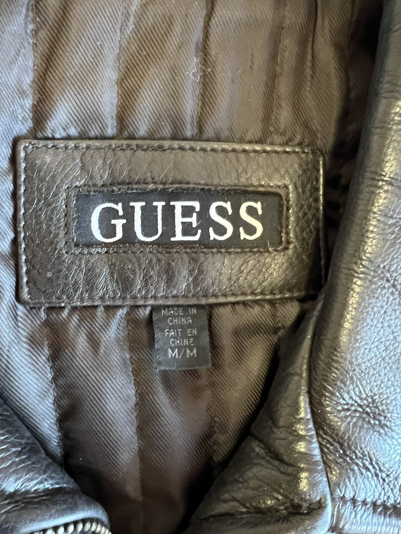 Men’s Guess Winter Leather Jacket - Medium - photo 2
