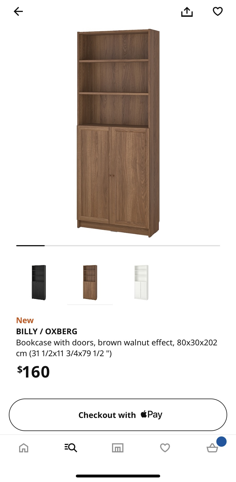 IKEA Billy / Oxberg Bookcase with doors [Second Hand] - photo 3