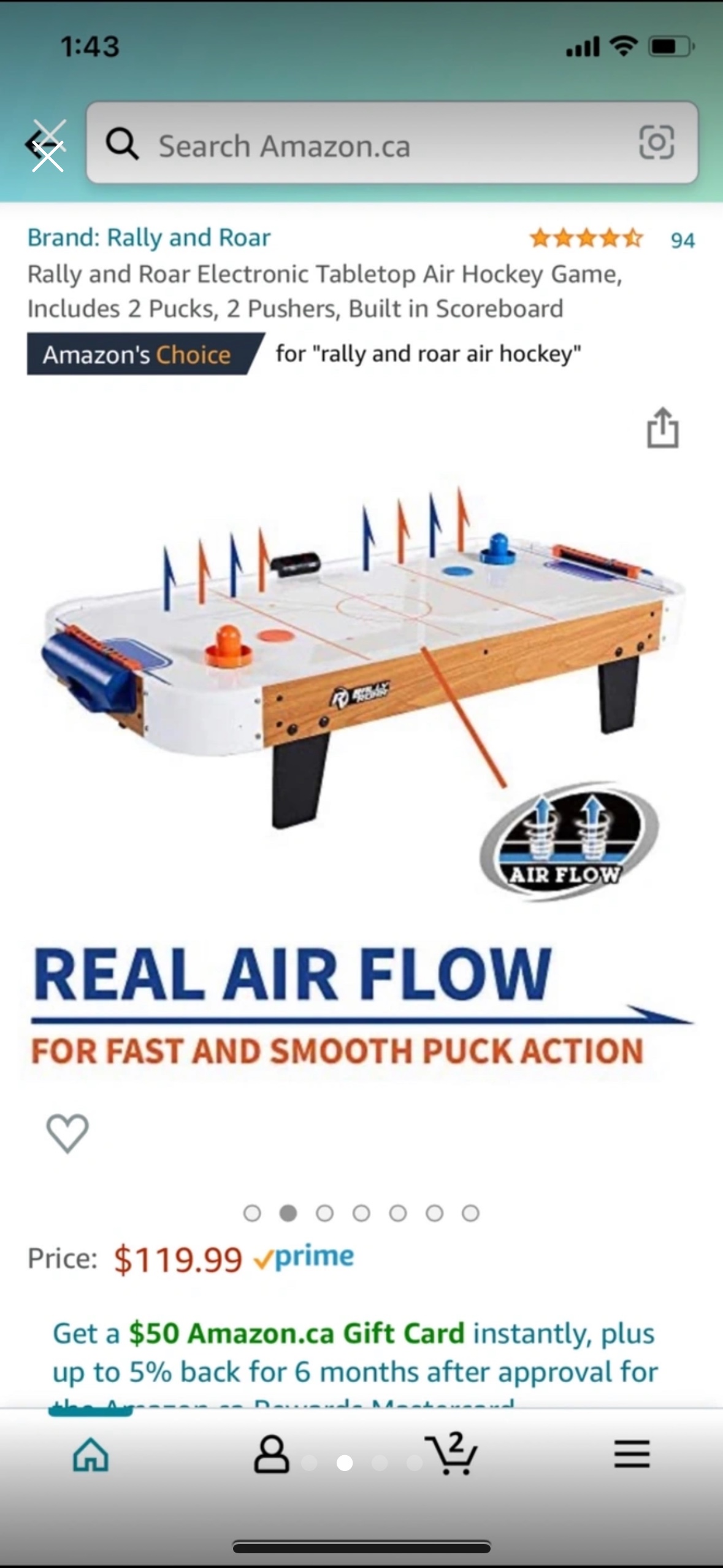 Rally and Roar table air hockey set image indicator(3)
