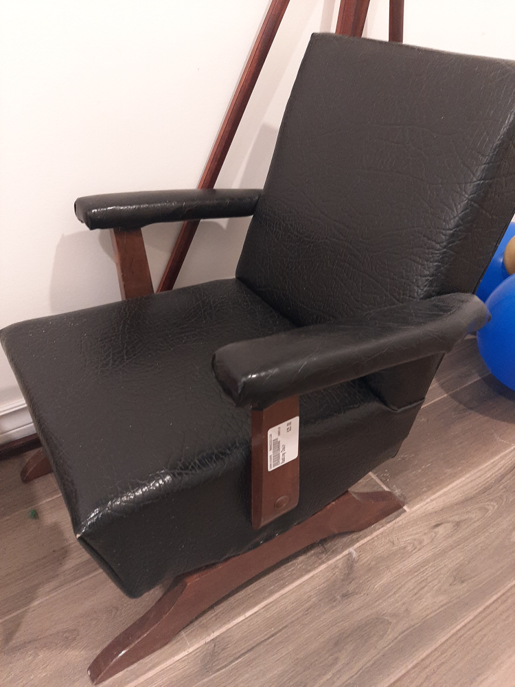 toddler rocking leather chair thumbnail