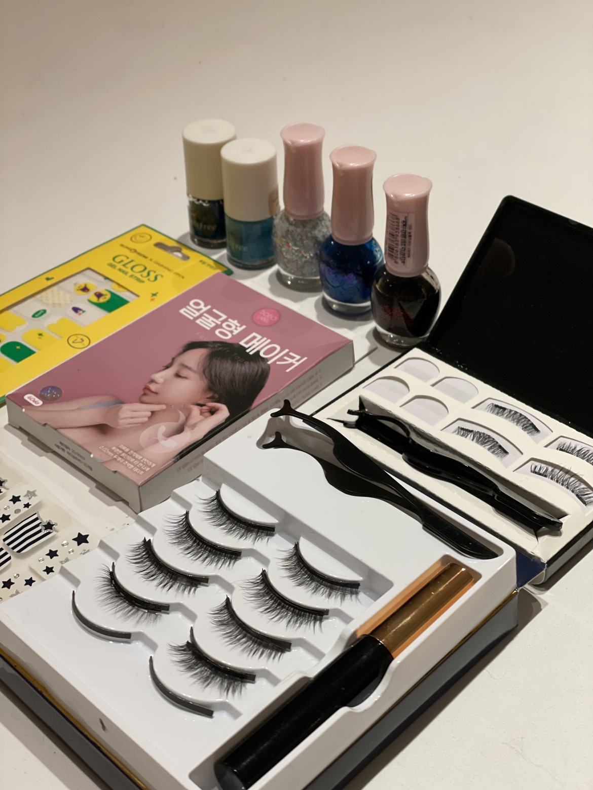 Magnetic Lashes, nail stickers, and etc thumbnail