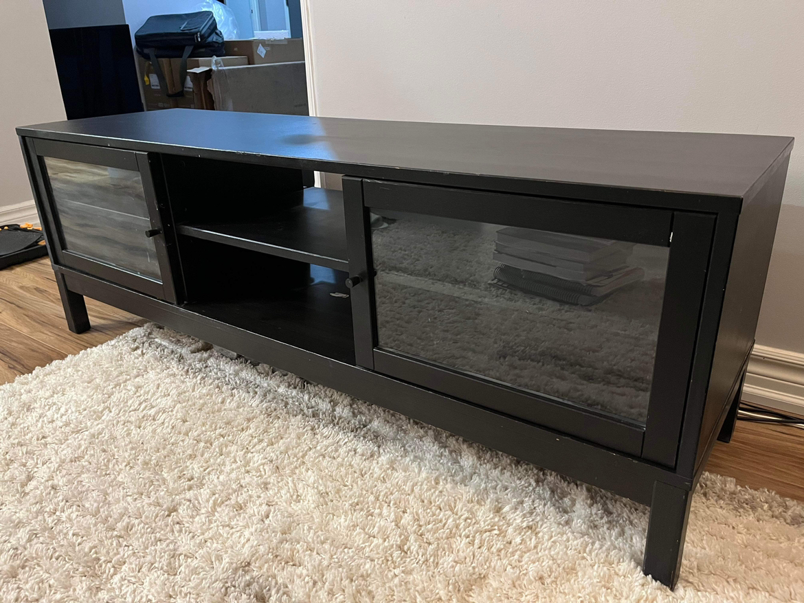 Black TV stand