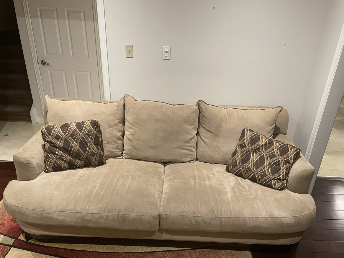 Sofa And Love Seat With Pillows