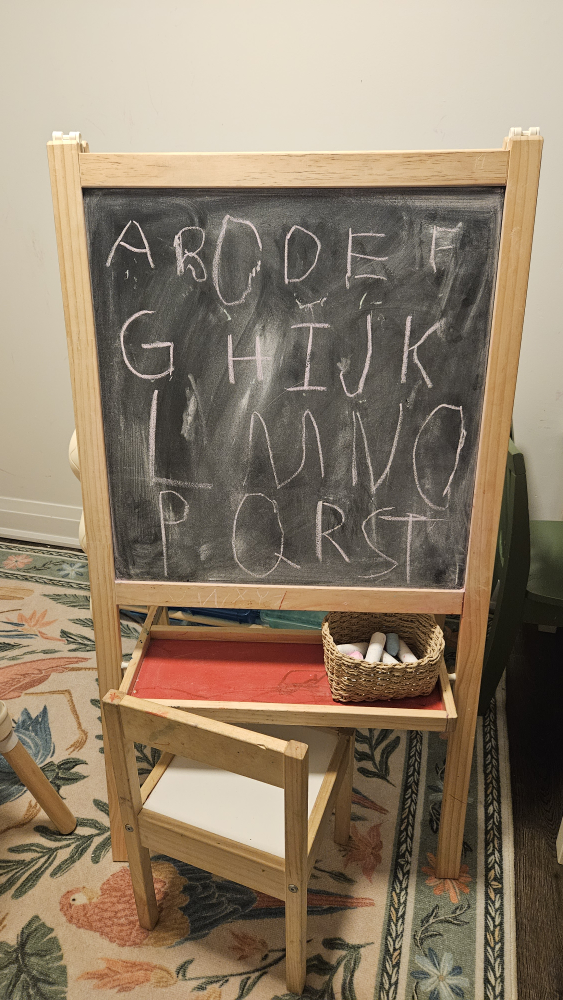 ikea  kids easel +1 chair thumbnail