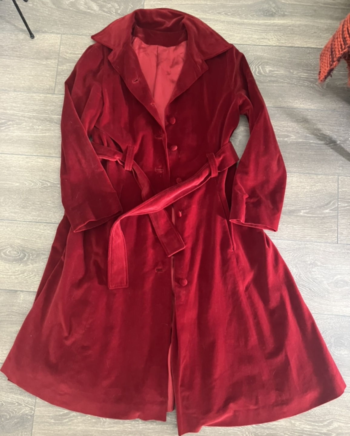 Vintage Red Velvet Coat