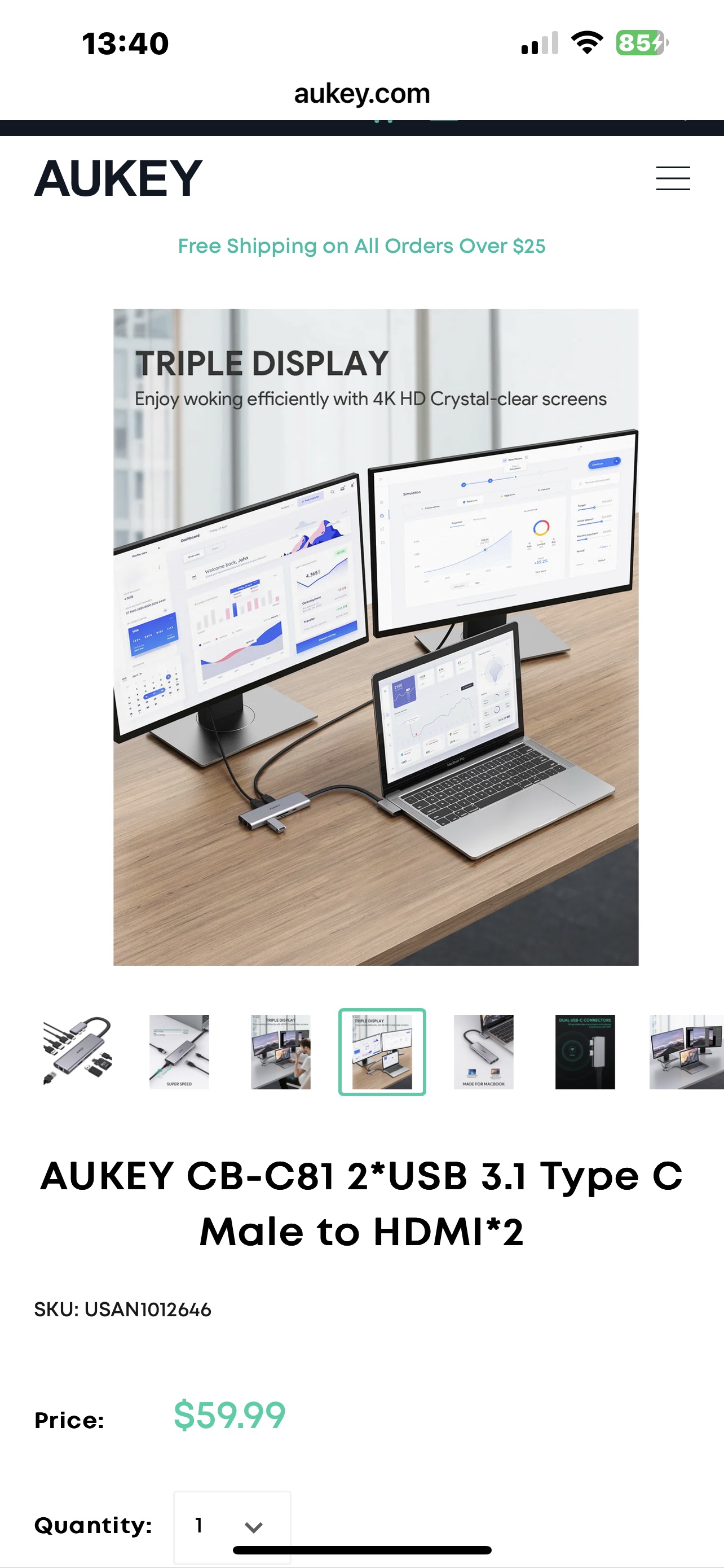9-in-2 USB-C Hub, 2*USB 3.1 Type C Male to HDMI*2,🌟sealed - photo 5