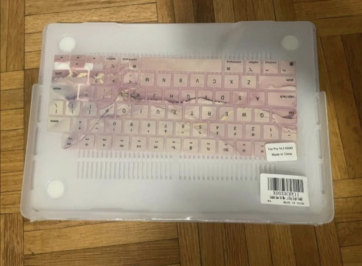 MacBook Pro 14.2” Pink Marble Case & Keyboard Skin - photo 2