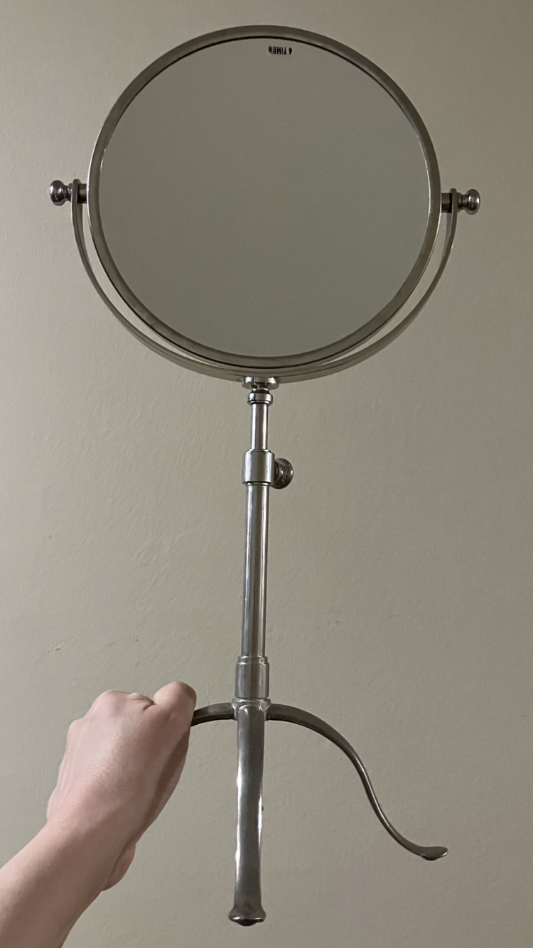 Footed Double Sided Metal Framed Mirror 🪞 image indicator(2)