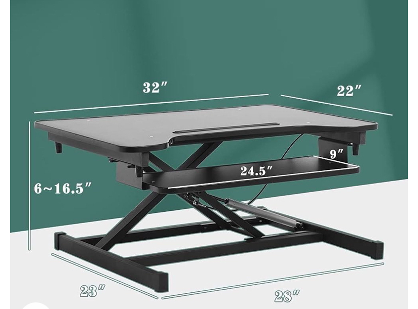 Adjustable standing desk converter - photo 2