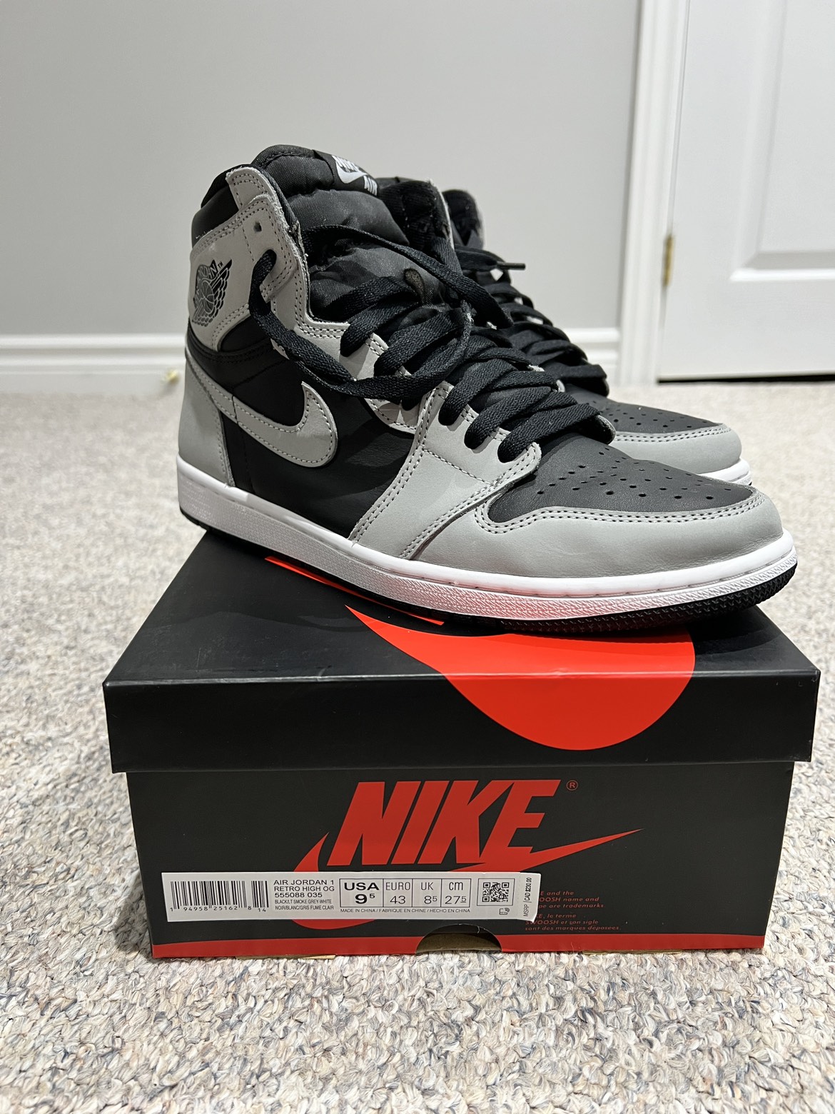 Jordan 1 shadow 2.0. Worn twice. OG all with reciept.