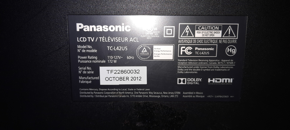 Panasonic TC-L42U25 Viera 42 Inch LCD TV image indicator(6)