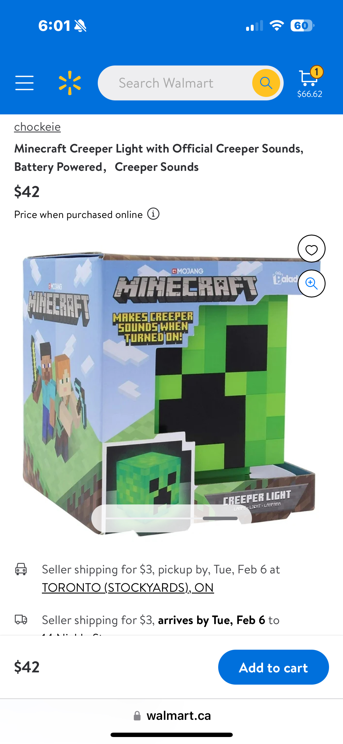 Minecraft Creeper light with sound