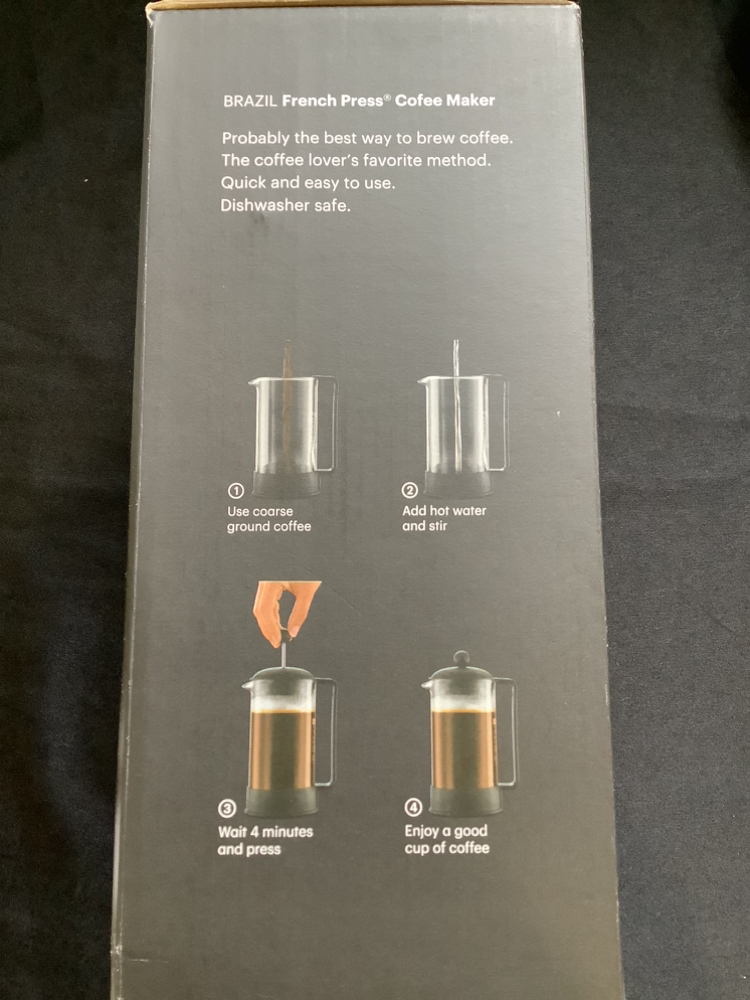 🏈 NEW, BODUM BRAZIL FRENCH PRESS, 8 cups image indicator(2)
