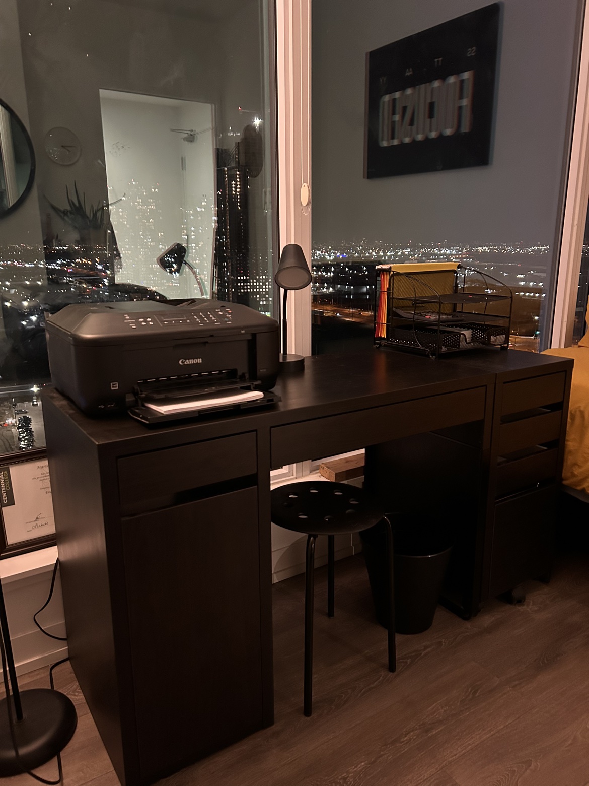 IKEA MICKE Desk + MICKE Storage unit thumbnail