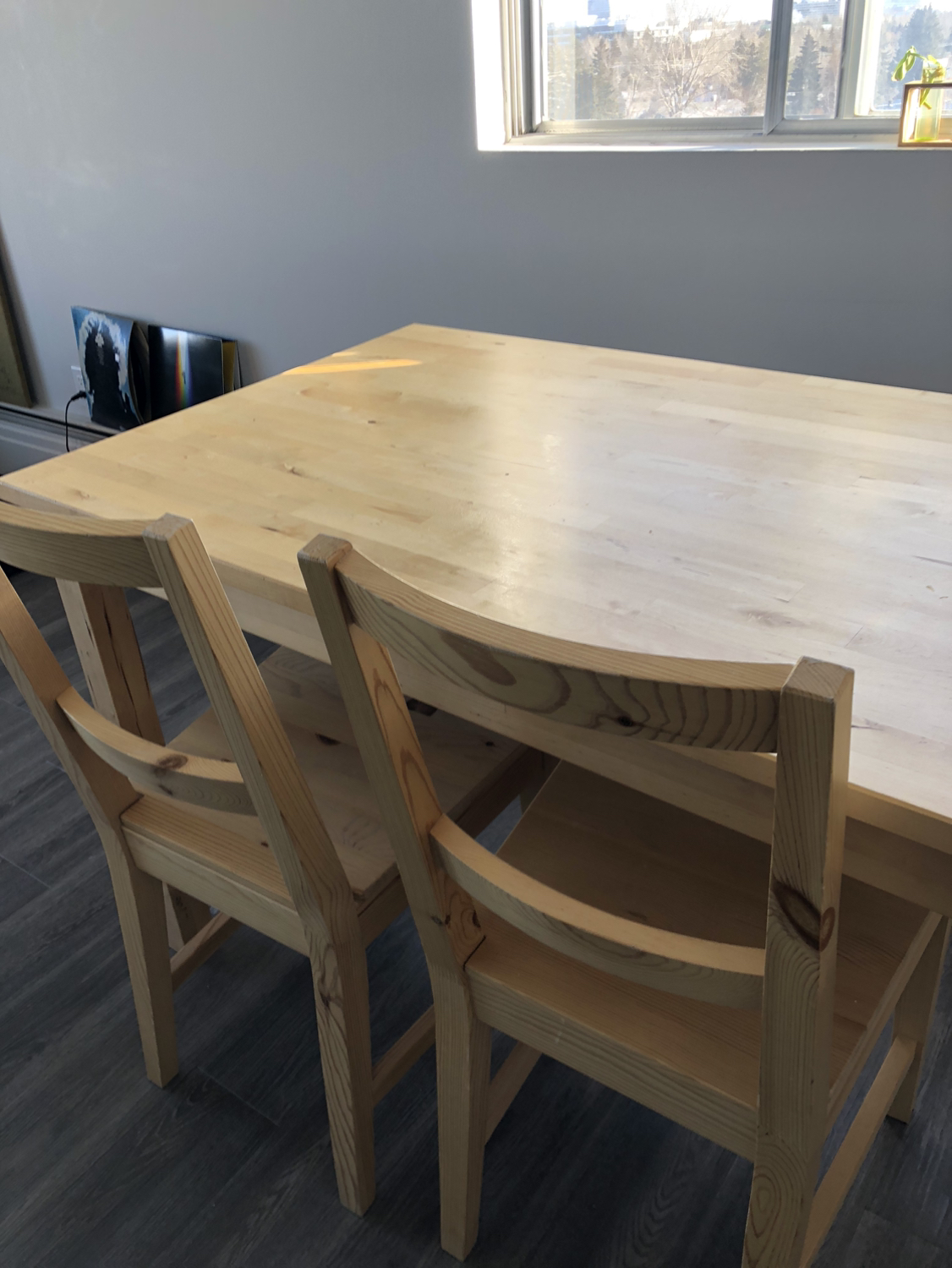 Dining table and 2 chairs
