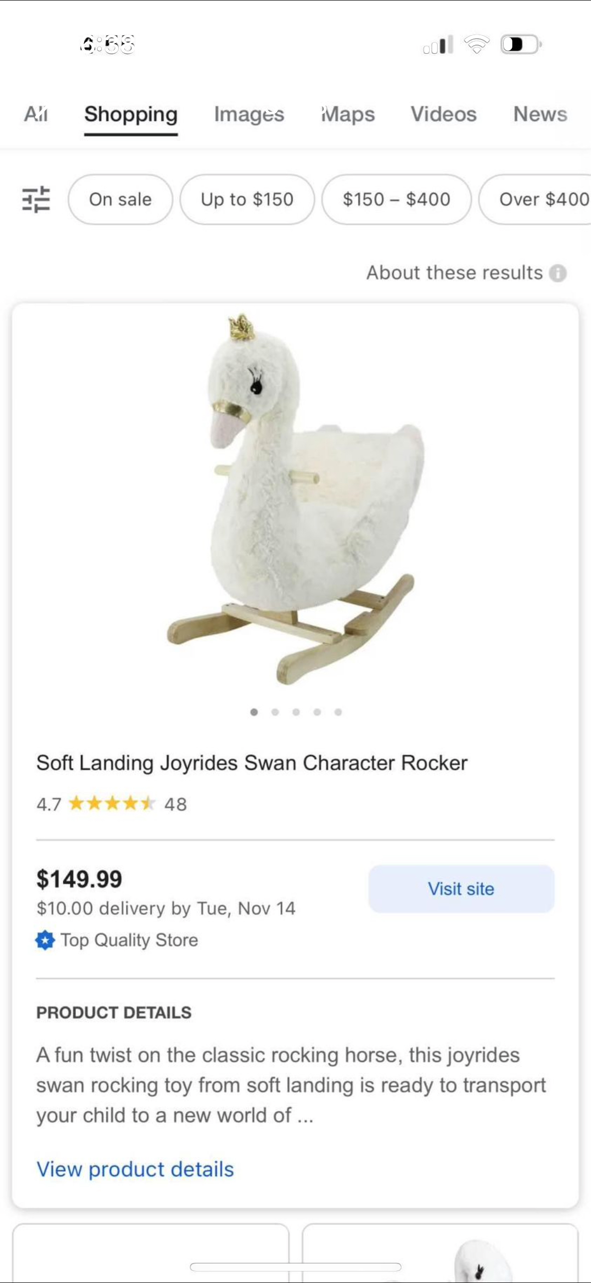 Rocking Swan Chair Toy for Baby Toddler - photo 2