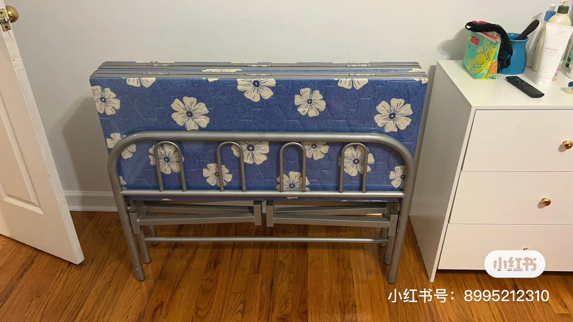 metal folding bed with mattress