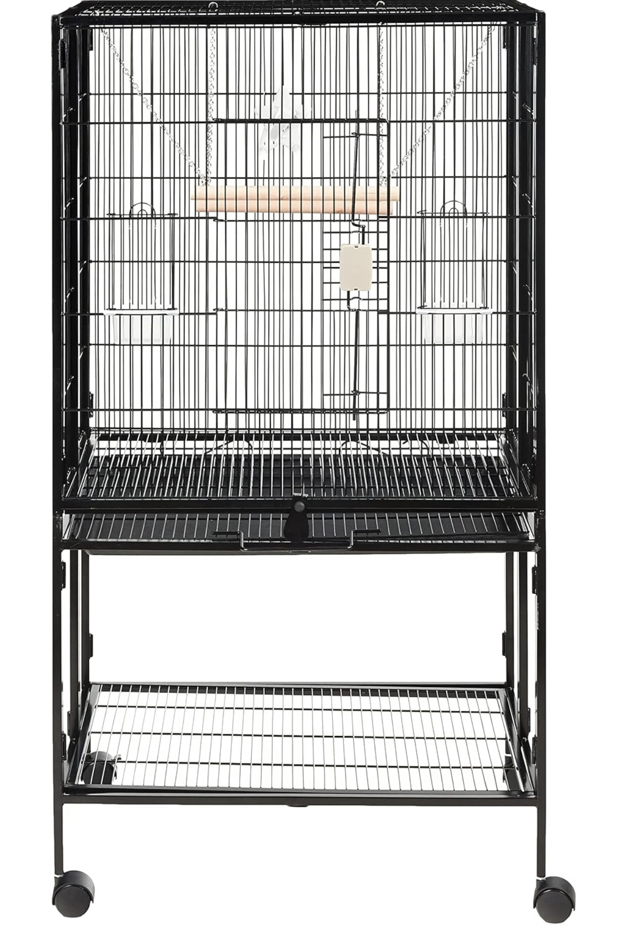 Amazon Basics Bird Cage with Rolling Stand and Storage Shelf image indicator(5)