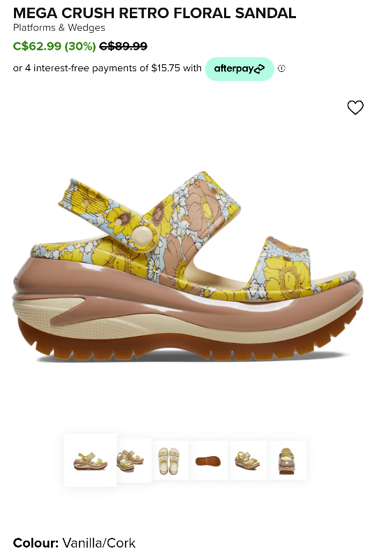 Mega Crush Retro Floral Sandal