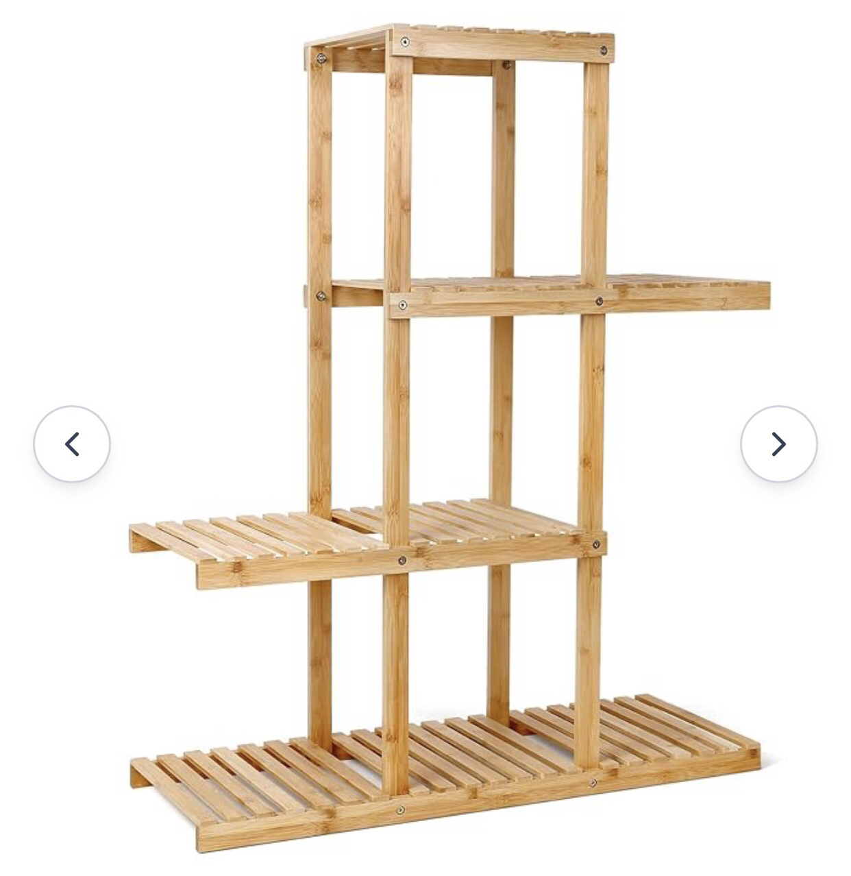 amzdeal Bamboo Plant Stand, 4-Tier Plant Display Shelf image indicator(7)