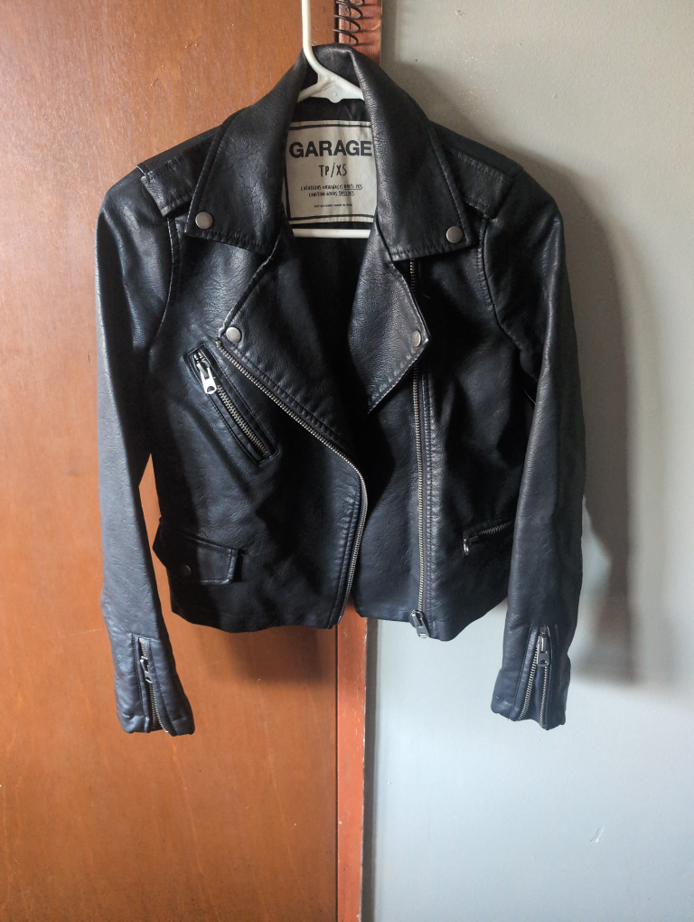Garage brand faux leather jacket, size XS