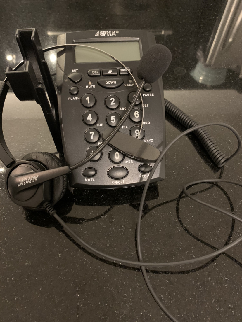 AGPTEK - Call Center Dial Pad w/Headset