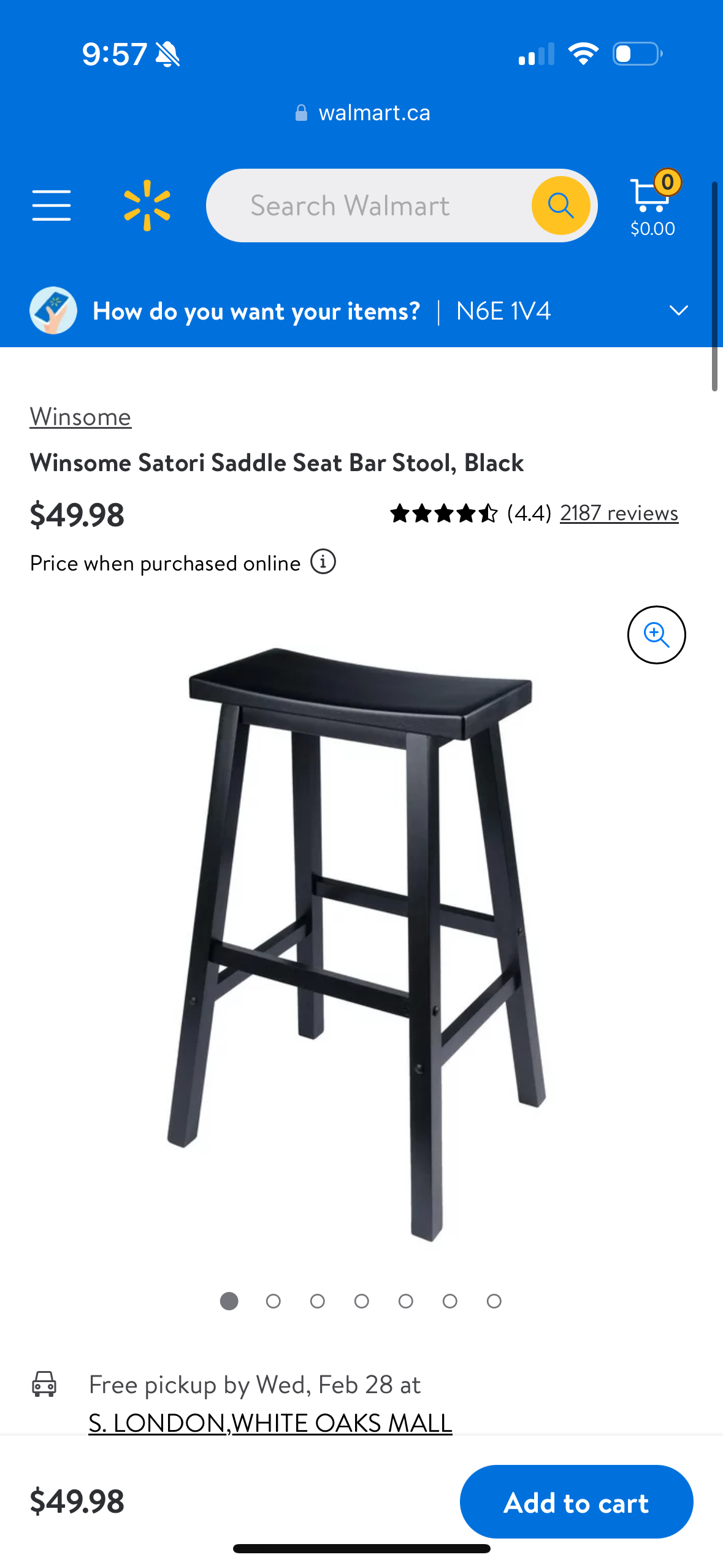 1x Black Counter Stool image indicator(3)