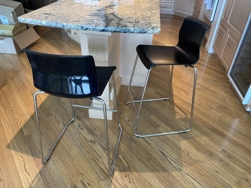 Glenn Bar Stools (Black) x 2 in Black ($150 for 2)