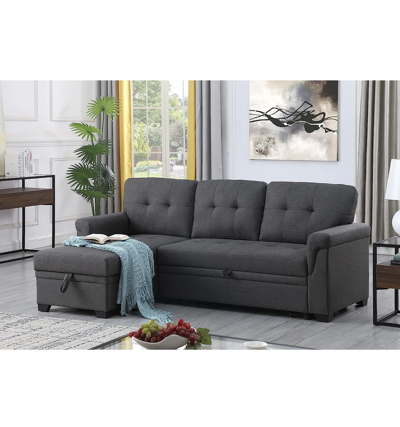 Dark Gray Sectional Sofa (originally $500)