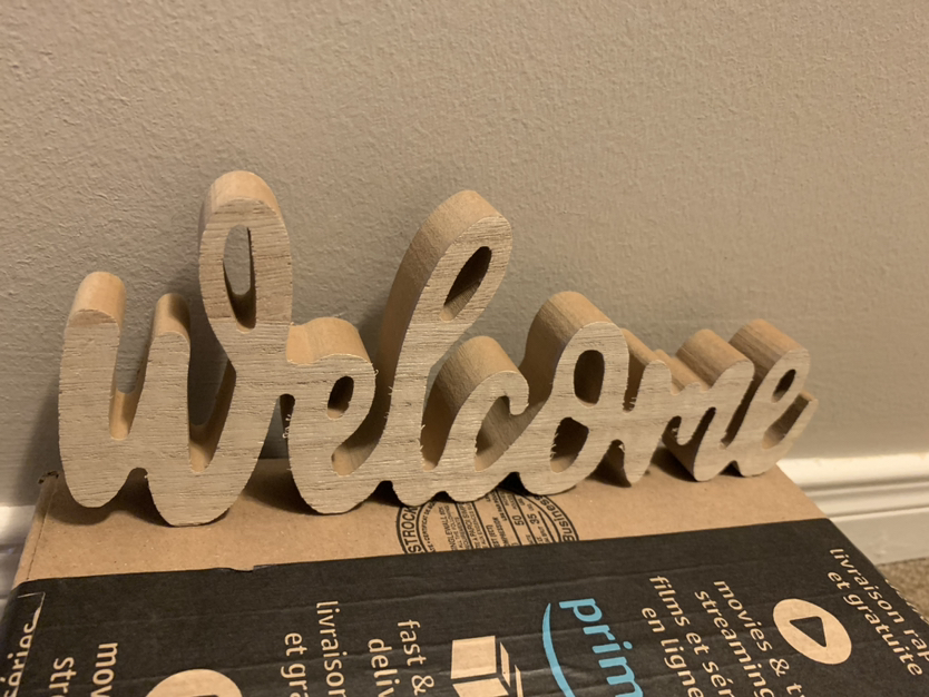 wooden WELCOME sign 🏈 thumbnail