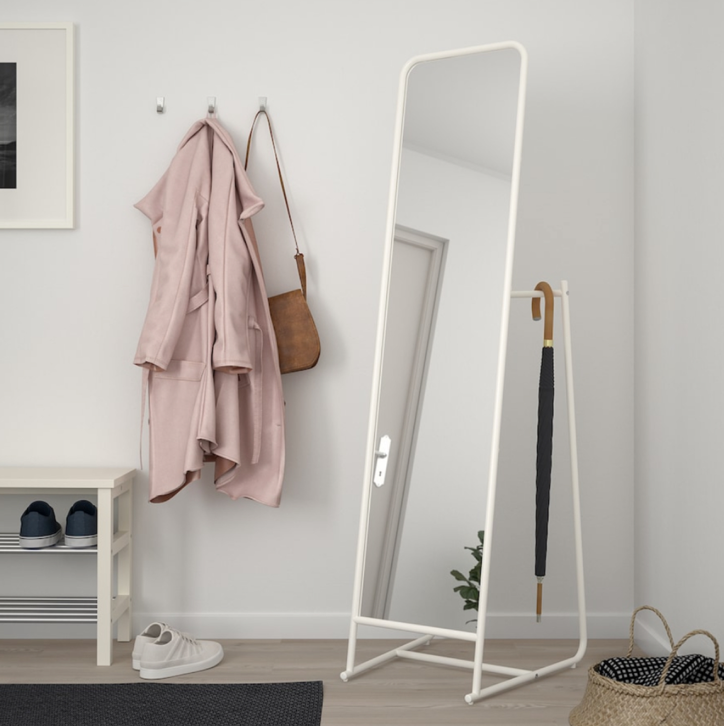 Ikea KNAPPER standing mirror (white) - photo 2