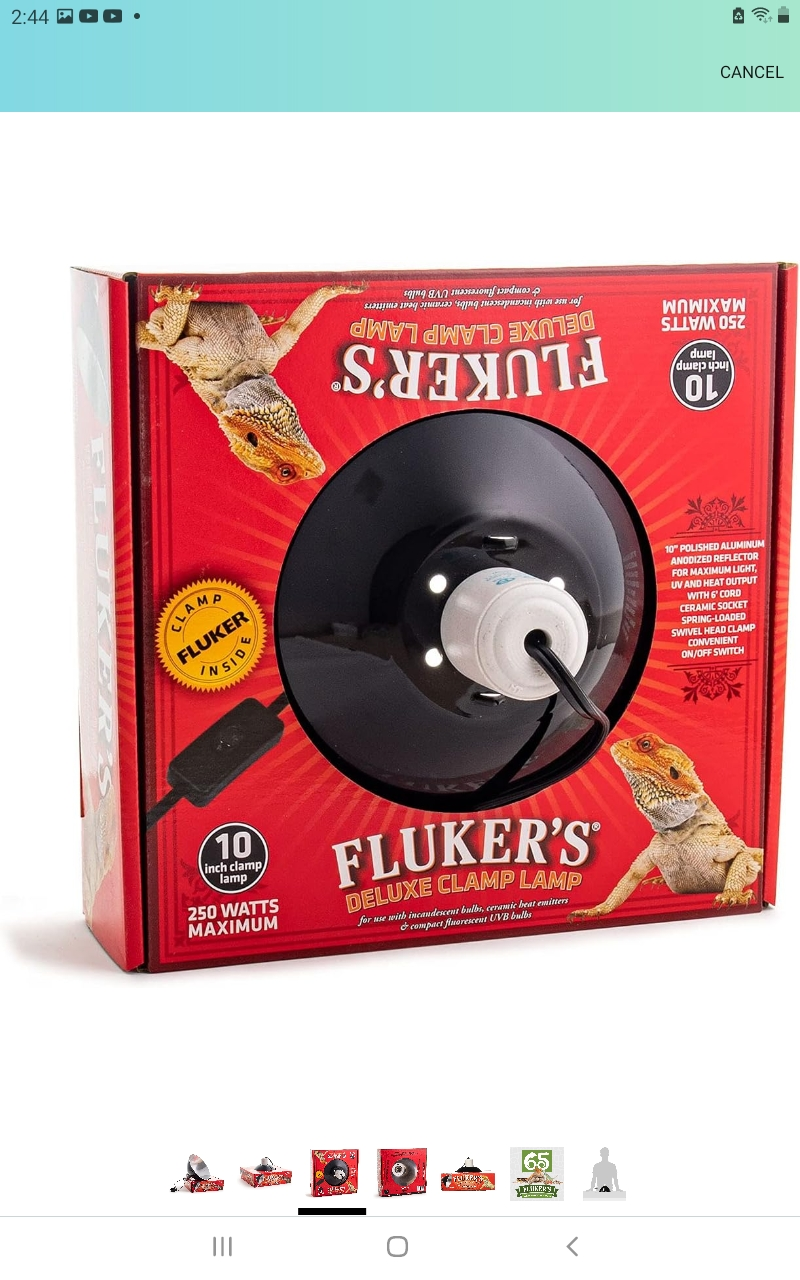 4 Fluker's Clamp Lamp with Switch - 10", Black - photo 3