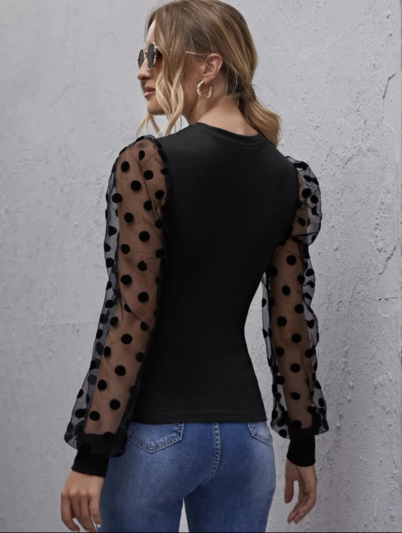 Polka Dot sleeve top - photo 2