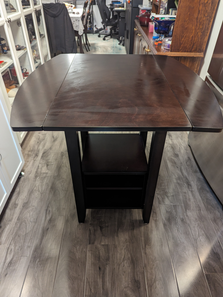 Bar Table with Collapsible Leaves