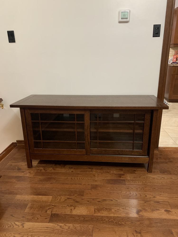Crate & Barrel Solid wood TV stand media cabinet thumbnail