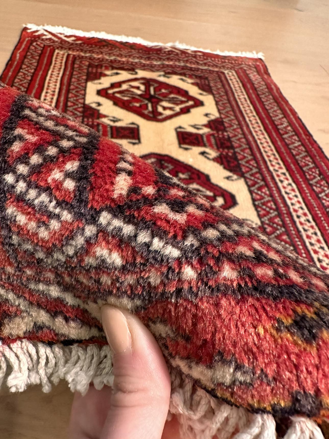 2'x3' Vintage Handmade Persian Torkaman Rug - photo 2