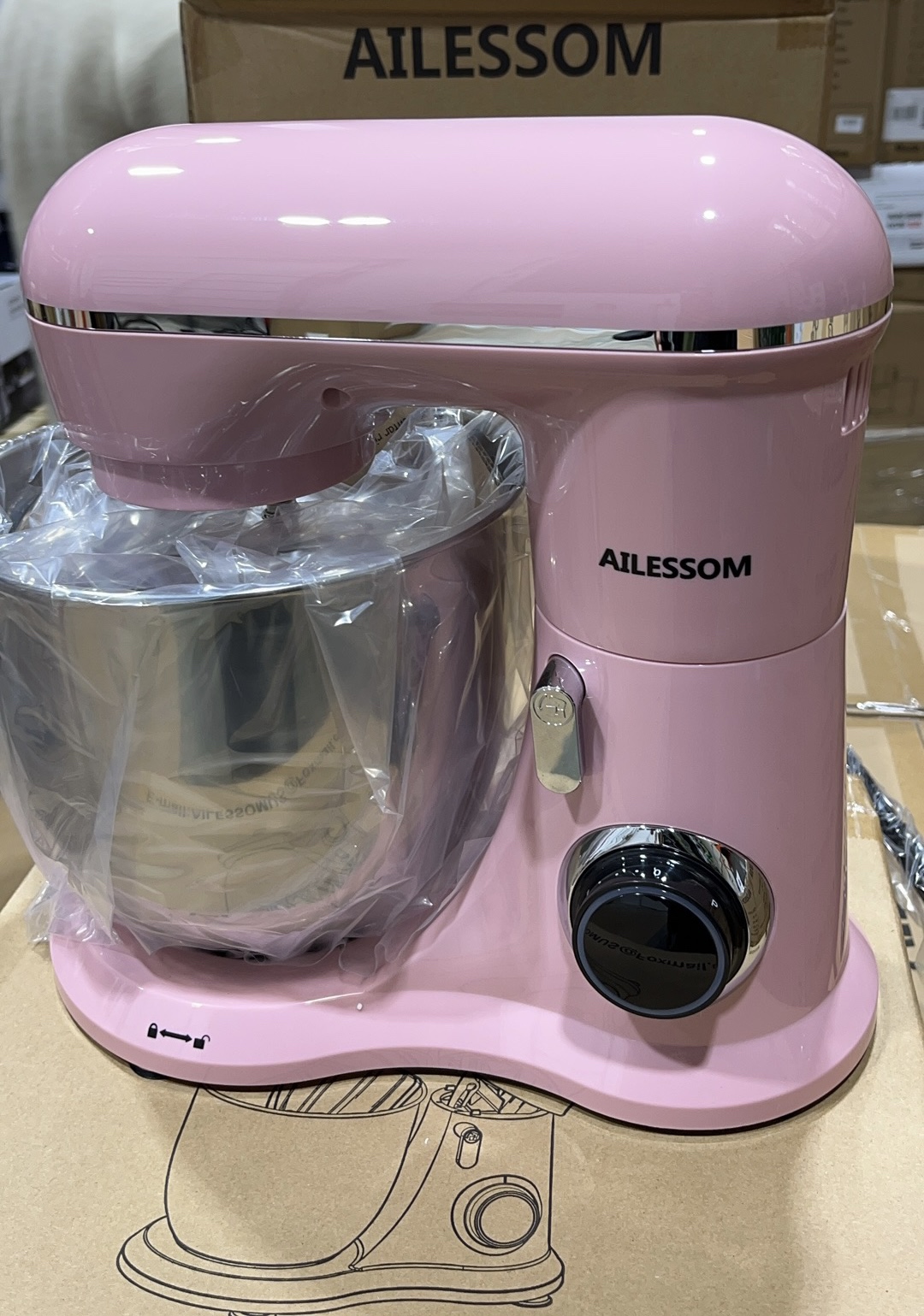 AILESSOM 3-IN-1 Electric Stand Mixer, 660W 10-Speed ,6.5QT - photo 2