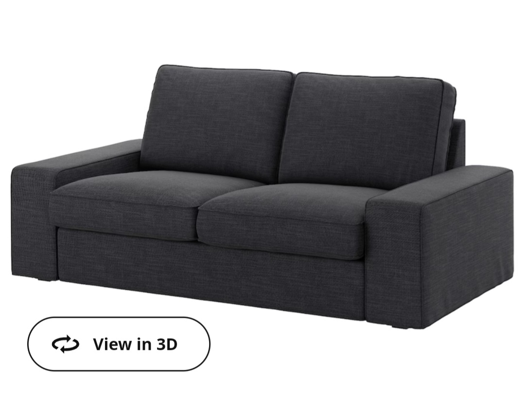 KIVIK Loveseat cover, Hillared anthracite thumbnail