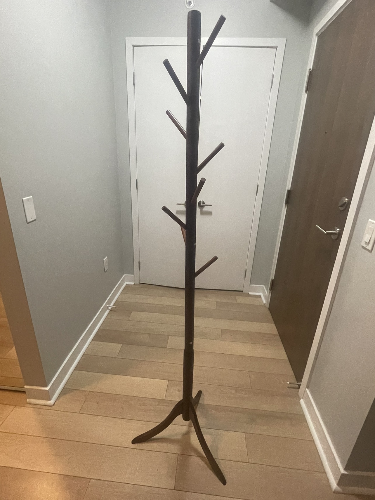 Wooden hanging coat stand - photo 5