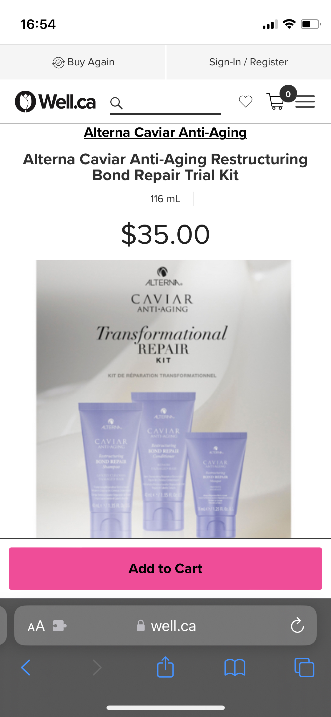 Alterna Caviar Anti-Aging Restructuring Bond Repair Trial Kit 🏈