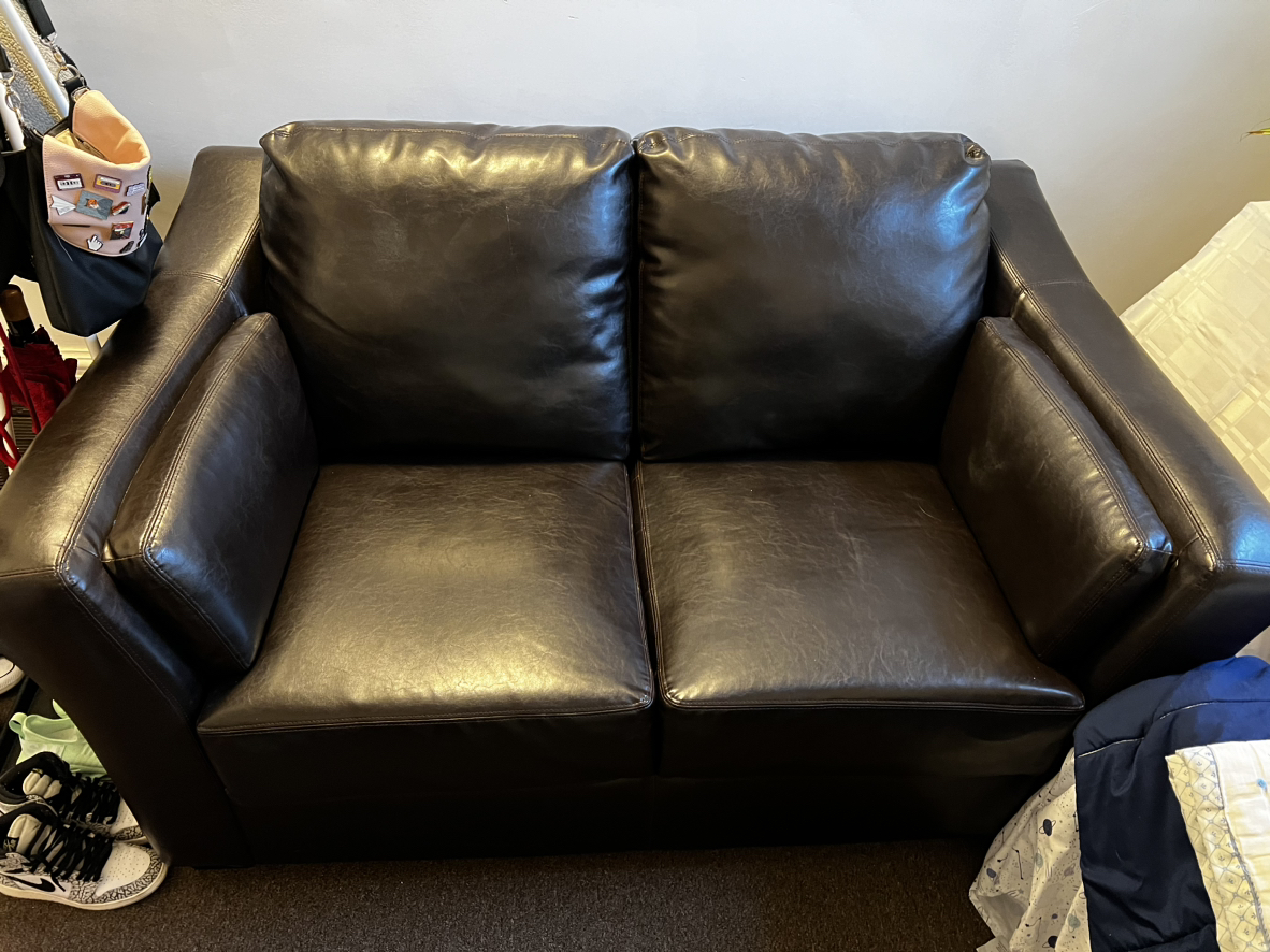 Couch (Not sure if real leather) - photo 2