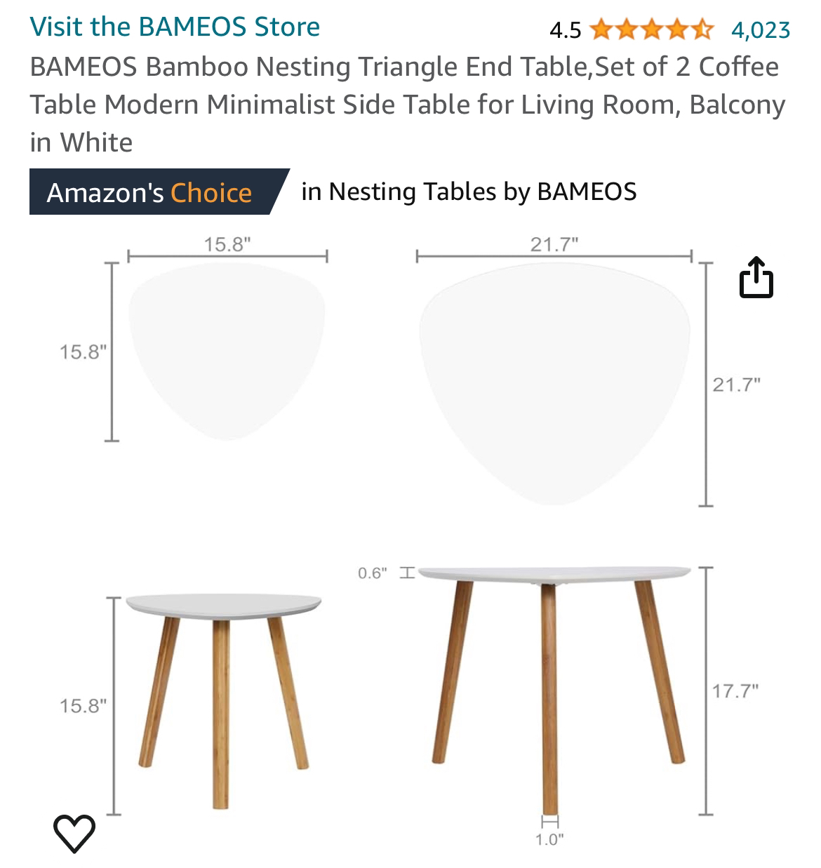 2 white tables