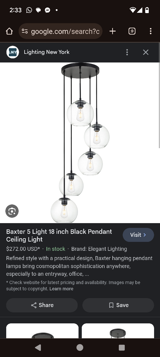 5 Lights Chandelier
