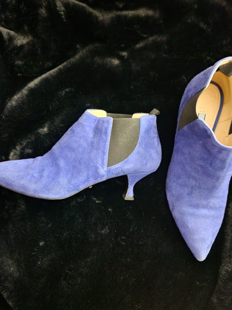 Prada blue suede leather half boots image indicator(7)