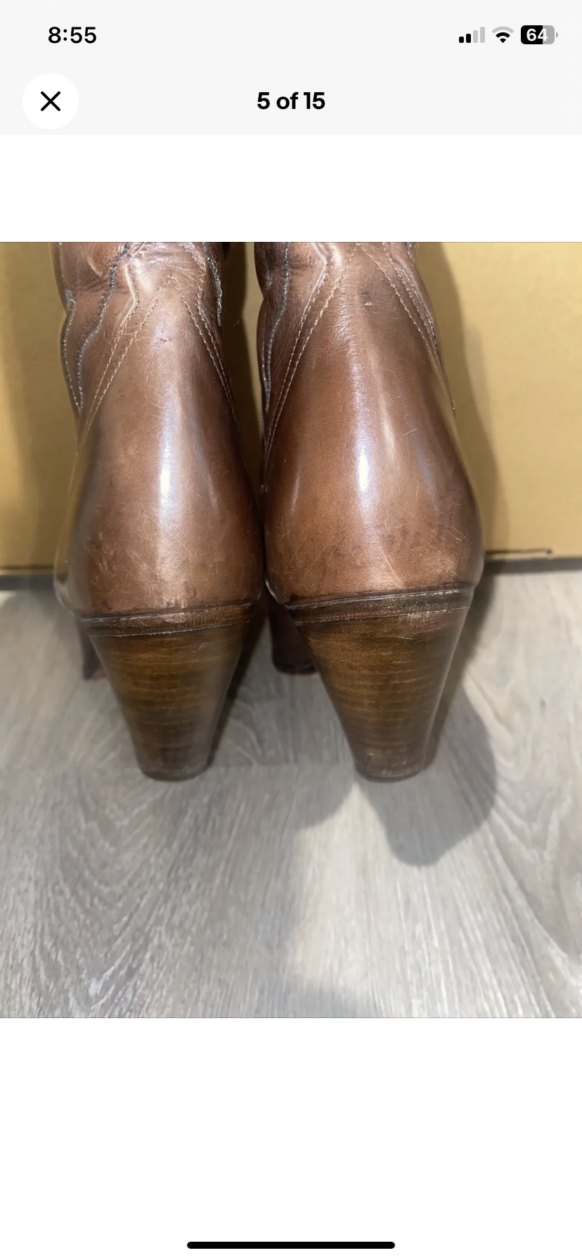 Sartore Western Boots Womens US 6 Brown Leather Cowboy Pull on - photo 5