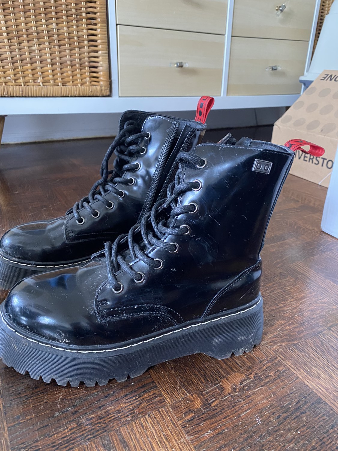 Combat boots size 7 women platform - photo 2