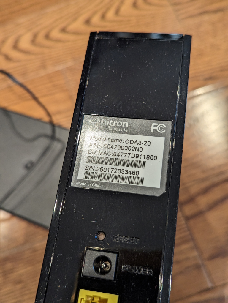 Hitron CDA3-20 cable modem - photo 3
