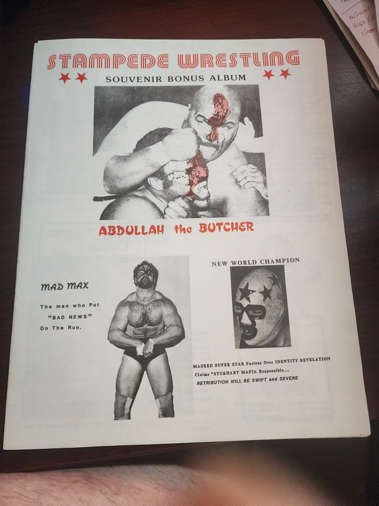 Stampede Wrestling program-vintage