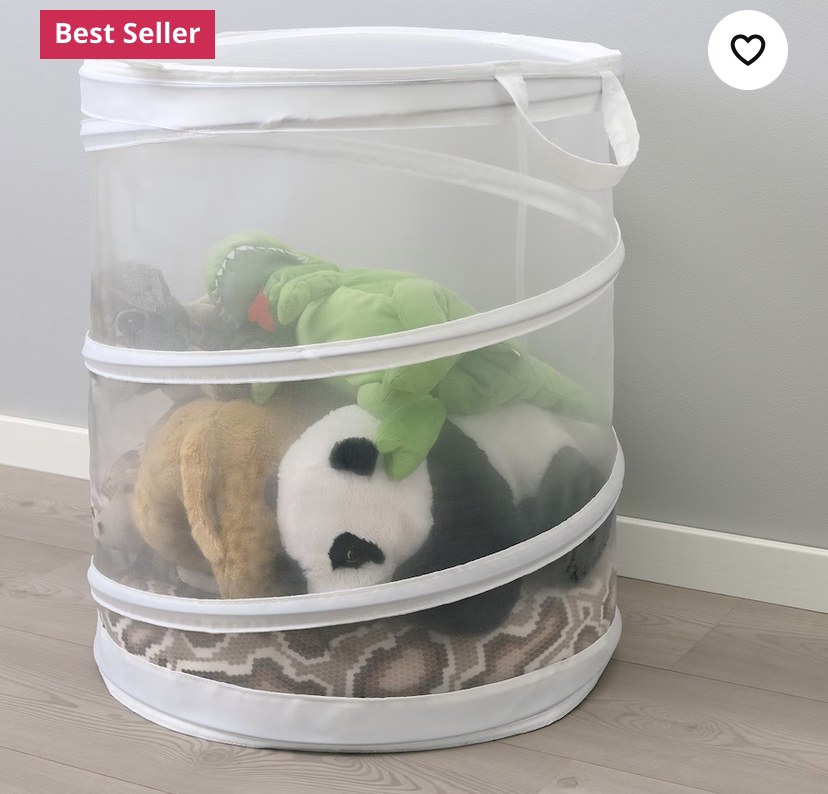 IKEA - Fyllen Laundry/Toy Collapsible Basket Bin WHITE thumbnail